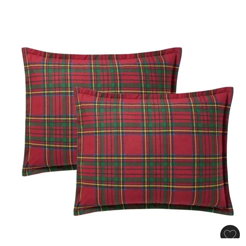 NEW Hallmark Classic Plaid QUEEN Flannel 3-piece Comforter Set Christmas